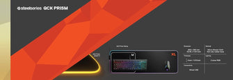 Buy SteelSeries,SteelSeries QcK Prism Cloth Gaming Mouse Pad - 2-zone RGB Illumination - Real-time Event Lighting - Optimized For Gaming Sensors - Size XL (900 x 300 x 2mm) - Black + RGB - Gadcet UK | UK | London | Scotland | Wales| Near Me | Cheap | Pay In 3 | Mouse Pads