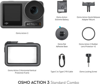 Buy DJI,DJI Osmo Action 3 Standard Combo, Waterproof Action Camera with 4K HDR & Super-Wide FOV, 10-Bit Color Depth, HorizonSteady, Cold Resistant & Long-Lasting, Vlogging Camera for YouTube - Gadcet UK | UK | London | Scotland | Wales| Near Me | Cheap | Pay In 3 | Action Cameras