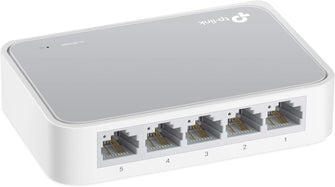 TP-Link TL-SF1005D 5-Port 10/100 Mbps Unmanaged Desktop Switch - White, EU Plug