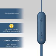 Buy Sony,Sony WI-C100 Wireless In-ear Headphones - Up to 25 hours of battery life - Water resistant - Blue - Gadcet UK | UK | London | Scotland | Wales| Ireland | Near Me | Cheap | Pay In 3 | Earphones