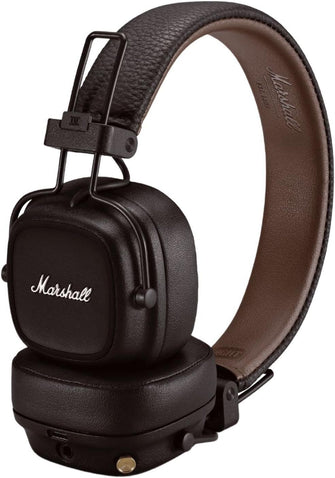 Marshall Major IV On-Ear Bluetooth Headphones – Wireless, Foldable, 80 Hours Playtime, Brown