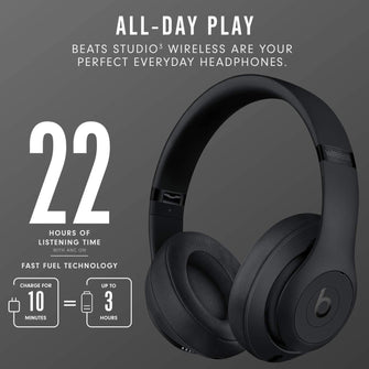 Beats Studio3 Wireless Noise Cancelling Over-Ear Headphones - Matte Black - 6