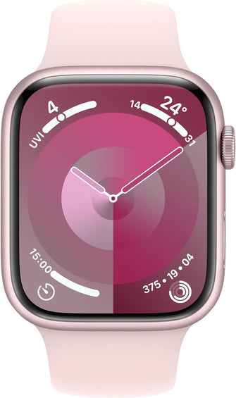 Buy Apple,Apple Watch Series 9 [GPS 45mm] Smartwatch with Pink Aluminum Case with Light Pink Sport Band S/M - Gadcet UK | UK | London | Scotland | Wales| Near Me | Cheap | Pay In 3 | Watches