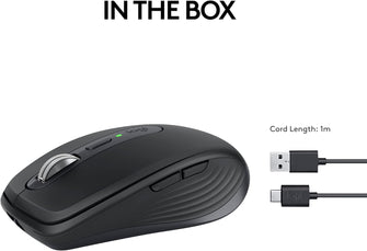 Buy Logitech,Logitech MX Anywhere 3S Compact Wireless Mouse, Fast Scrolling, 8K DPI Any-Surface Tracking, Quiet Clicks, Programmable Buttons, USB C, Bluetooth, Windows PC, Linux, Chrome, Mac - Graphite - Gadcet UK | UK | London | Scotland | Wales| Near Me | Cheap | Pay In 3 | Keyboard & Mouse