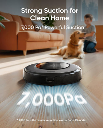 eufy Omni C20 Robot Vacuum and Mop – All-in-One Station, 7,000 Pa Suction, Ultra-Slim 3.35-Inch Design, Auto Emptying, Mop Washing & Drying, Mop Lifting, Carpet Detection for Hands-Free Cleaning