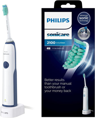 Buy Philips,Philips Sonicare DailyClean 2100 Rechargeable Electric Toothbrush, Dark Blue - Gadcet.com | UK | London | Scotland | Wales| Ireland | Near Me | Cheap | Pay In 3 | Health & Beauty