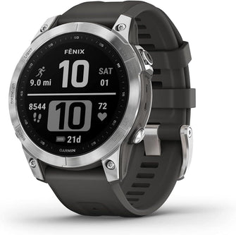 Buy Garmin,Garmin Fenix 7 Pro Sapphire Solar Edition Silver with Graphite Band - Gadcet UK | UK | London | Scotland | Wales| Near Me | Cheap | Pay In 3 | Watches