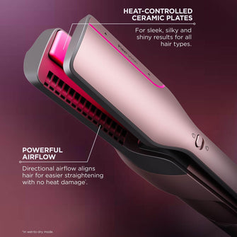 Shark FlexFusion Multi Hot Air Styler - Hair Dryer & Ceramic Straightener, 5 Styling Attachments, No Heat Damage, Scalp Shield, Storage Case - Cosmic Blush HD652SUK