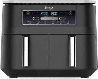 Buy Ninja,Ninja Foodi Dual Zone Digital Air Fryer, 2 Drawers, 7.6L, 6-in-1 Cooks 4-6 Portions, Non-Stick, Dishwasher Safe Baskets, Black - Gadcet UK | UK | London | Scotland | Wales| Ireland | Near Me | Cheap | Pay In 3 | AIR FRYER / GRILL