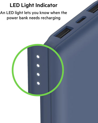 Buy Belkin,Belkin USB C Portable Power Bank (10000 mAh with 1 USB C Port and 2 USB A Ports for up to 15W Charging for iPhone, Android, AirPods, iPad, and More) – Blue - Gadcet UK | UK | London | Scotland | Wales| Ireland | Near Me | Cheap | Pay In 3 | Power Adapters & Chargers