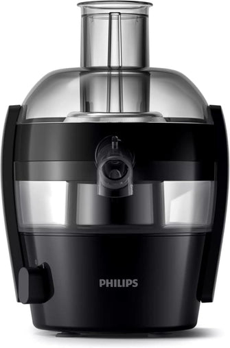 Philips Viva Collection Compact Juicer - 1.5L, 500W, Quick Clean Technology, Drip Stop, Dishwasher Safe Parts, See-through Pulp Container, Direct Serve, Black (HR1832/01)