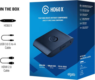 Elgato HD60 X - Stream & Record in 1080p60 HDR10 or 4K30, Ultra-Low Latency for PS5, Xbox, PC & Mac