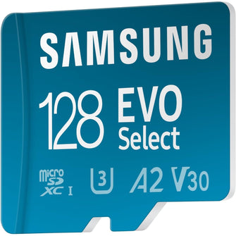 Samsung EVO Select 128GB microSD Card (2024) + SD Adapter – UHS-I U3, up to 160MB/s Read – 4K UHD & Full HD – for Smartphones & Tablets (MB-ME128SA/EU)
