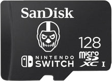 SanDisk 128GB microSD Card for Nintendo Switch - Fortnite Skull Trooper Edition, Up to 100 MB/s, UHS-I, Class 10, U3, Licensed Nintendo Gaming Storage