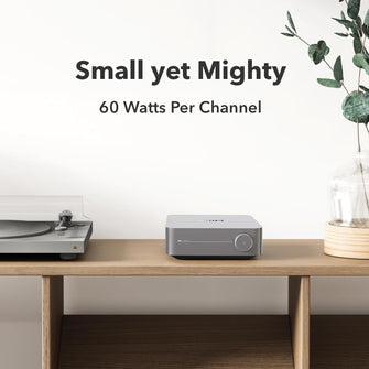 WiiM Amp Multiroom Streaming Amplifier - Compatible with AirPlay, Google Cast, Alexa, HDMI, Voice Control, Stream from Spotify, Amazon Music, Tidal & More - Space Gray