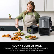 Buy Ninja,Ninja Double Stack XL Air Fryer, Vertical Dual Drawer Airfryer with 4 cooking levels, 2 Drawers and 2 Racks, Space Saving Design, 9.5L Capacity, 6 Cooking Functions, 8 Portions, Grey SL400UK - Gadcet UK | UK | London | Scotland | Wales| Near Me | Cheap | Pay In 3 | Small Kitchen Appliances