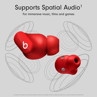 Beats Studio Buds True Wireless Noise Cancelling Earbuds - Red | Sweat Resistant (IPX4) | Apple & Android Compatible | Class 1 Bluetooth | Built-In Mic