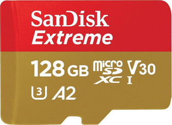 Buy Sandisk,SanDisk 128GB Extreme microSDXC card for Action Cams and Drones + SD adapter + RescuePRO Deluxe, up to 190 MB/s, with A2 App Performance, UHS-I, Class 10, U3, V30 - Gadcet UK | UK | London | Scotland | Wales| Near Me | Cheap | Pay In 3 | Flash Memory Cards