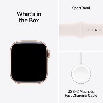 Apple Watch Series 10 GPS 42 mm Smartwatch with Rose Gold Aluminium Case with Light Blush Sport Band