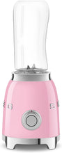 Smeg Retro 50’s Style Personal Blender - 300W, 2 Speed, 2 Bottles-To-Go, 600ml - Pink