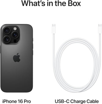 Apple iPhone 16 Pro 5G AI 256GB Black Titanium Sim-Free Unlocked Mobile Phone