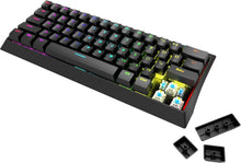 MARVO KG962 Mechanical Gaming Keyboard – 60% Compact Design, Rainbow Backlit, Full Anti-Ghosting, N-Key Rollover, Red Switches, UK Layout