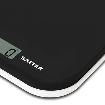 Salter Leaf Digital Kitchen Scale – 5kg Capacity, Tare Function, Liquid Measurement, Slim & Precise – Black