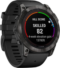 Garmin Fenix 7X Pro Solar Smartwatch - Charcoal Grey, 37 Days Battery Life, LED Flashlight, Advanced Training Metrics, Health & Wellness Monitoring