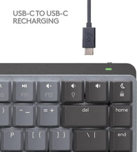 Logitech MX Mechanical Mini for Mac Wireless Keyboard - Low-Profile Performance Switches, Tactile Quiet Keys, Backlit, Bluetooth, USB-C, QWERTY UK English - Pale Grey