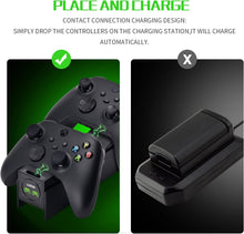 G-STORY Xbox Series X/S Controller Charging Dock with 1.5m Cable, 2x 1100mAh Batteries, and Controller Skin