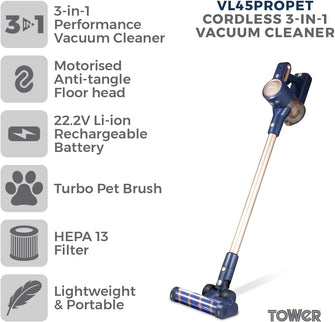 Buy Alann Trading Limited,Tower Pro Pet Cordless Vacuum Cleaner with Detangling - Gadcet UK | UK | London | Scotland | Wales| Near Me | Cheap | Pay In 3 | Vacuum Cleaner