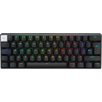 Logitech G PRO X 60 LIGHTSPEED Wireless 60% Mechanical Gaming Keyboard - TKL, LIGHTSYNC RGB, GX Optical Tactile Switches, QWERTY UK, Black