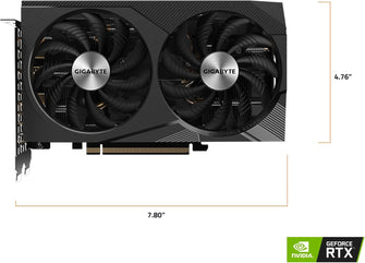 GIGABYTE GeForce RTX 3060 WINDFORCE OC 12G (Rev. 2.0) Graphics Card – 12GB GDDR6, 2X WINDFORCE Fans, 192-bit, GV-N3060WF2OC-12GD