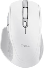 Trust Ozaa+ Multi-Device Wireless Mouse – Bluetooth & 2.4GHz, Silent, Programmable, Rechargeable, 60% Recycled Plastic, Side Scroll Wheel – White