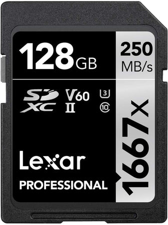 Buy Lexar,Lexar Professional 1667x SD Card 128GB, SDXC UHS-II Memory Card, Up to 250MB/s Read, 120MB/s Write, Class 10, U3, V60 SD for Professional Photographer, Videographer, Enthusiast (LSD128CB1667) - Gadcet UK | UK | London | Scotland | Wales| Ireland | Near Me | Cheap | Pay In 3 | Memory Card