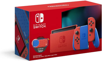 Nintendo Switch Console – 32GB with Mario Red Joy-Con, Case, Grip & Straps