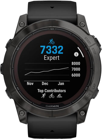 Garmin Fenix 7X Pro Solar Smartwatch - Charcoal Grey, 37 Days Battery Life, LED Flashlight, Advanced Training Metrics, Health & Wellness Monitoring