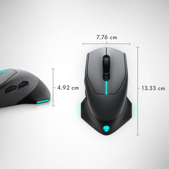 Alienware 610M Gaming Mouse - Wired/Wireless, AW610M (Dark Side Of The Moon)