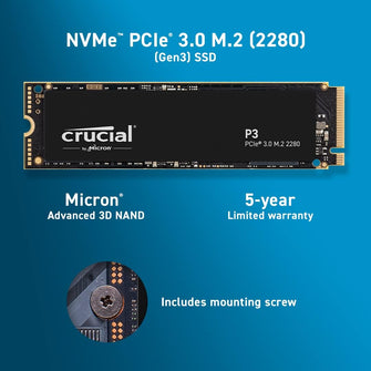 Buy Crucial,Crucial P3 1TB M.2 PCIe Gen3 NVMe Internal SSD - Gadcet UK | UK | London | Scotland | Wales| Ireland | Near Me | Cheap | Pay In 3 | Hard Drives