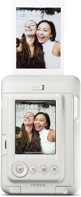 INSTAX Mini LiPlay Hybrid Instant Camera, 2.7" LCD, Micro SD, USB-C Charging, Misty White