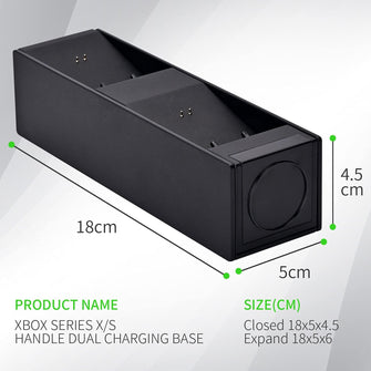 G-STORY Xbox Series X/S Controller Charging Dock with 1.5m Cable, 2x 1100mAh Batteries, and Controller Skin