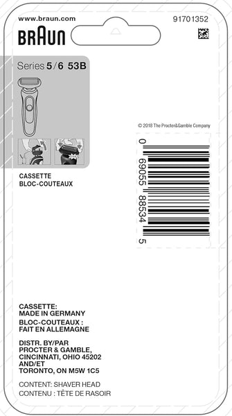 Buy Braun,Braun Series 5 and 6 New Generation Electric Shaver Replacement Head - 53B - Compatible with Razors 5020s, 5018s, 5050cs, 6020s, 6075cc, 6072cc - Gadcet  | UK | London | Scotland | Wales| Near Me | Cheap | Pay In 3 | Hair Clipper & Trimmer Accessories