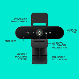 Buy Logitech,Logitech Brio Stream Webcam - Ultra 4K HD Video Calling, Noise-Cancelling Mic, HD Auto Light Correction, Wide Angle, Compatible with Microsoft Teams, Zoom, Google Meet on PC / Mac, Streaming - Black - Gadcet UK | UK | London | Scotland | Wales| Near Me | Cheap | Pay In 3 | Webcams