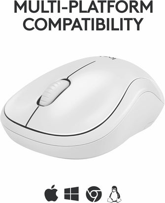 Logitech M240 Silent Bluetooth Mouse, Wireless, Compact, Portable, Smooth Tracking, 18-Month Battery, for Windows, macOS, ChromeOS, Compatible with PC, Mac, Laptop, Tablets - White