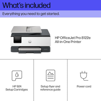 HP OfficeJet Pro 8122e All-in-One Printer - Print, Scan, Copy, ADF, Colour, HP+ with 3 Months Instant Ink & 3-Year Warranty