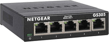 NETGEAR GS305 5-Port Gigabit Ethernet Switch – Plug-and-Play, Silent Operation, Desktop or Wall Mount