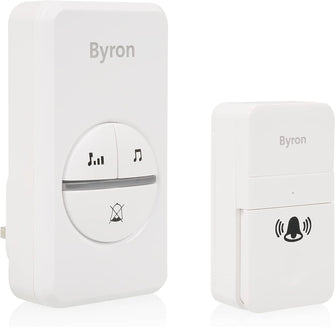 Buy Byron,Byron DBY-23442BS Wireless Doorbell Set - Kinetic Energy - White - Gadcet UK | UK | London | Scotland | Wales| Ireland | Near Me | Cheap | Pay In 3 | Door Bells & Chimes