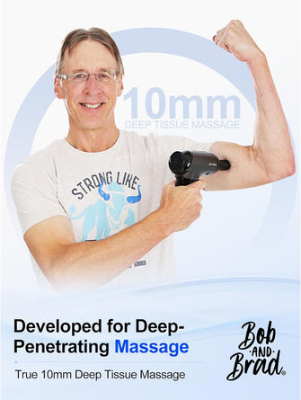 Buy BOB AND BRAD,Bob and Brad T2 Massage Gun, Massage Gun Deep Tissue Upgraded 4000mAh Battery 10mm Amplitude, Percussion Handheld Massager with Type-C Charging for Muscle Pain Relief Recovery, Gifts for Men Women - Gadcet UK | UK | London | Scotland | Wales| Near Me | Cheap | Pay In 3 | Electric Foot Massagers