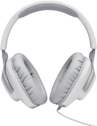 JBL Quantum 100 Wired Gaming Headset, Boom Mic, Multi-Platform Compatible - White