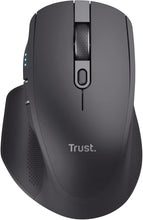 Trust Ozaa+ Multi-Device Wireless Mouse – Bluetooth & 2.4GHz, Silent, Programmable, Rechargeable, 60% Recycled Plastic, Side Scroll Wheel – Black